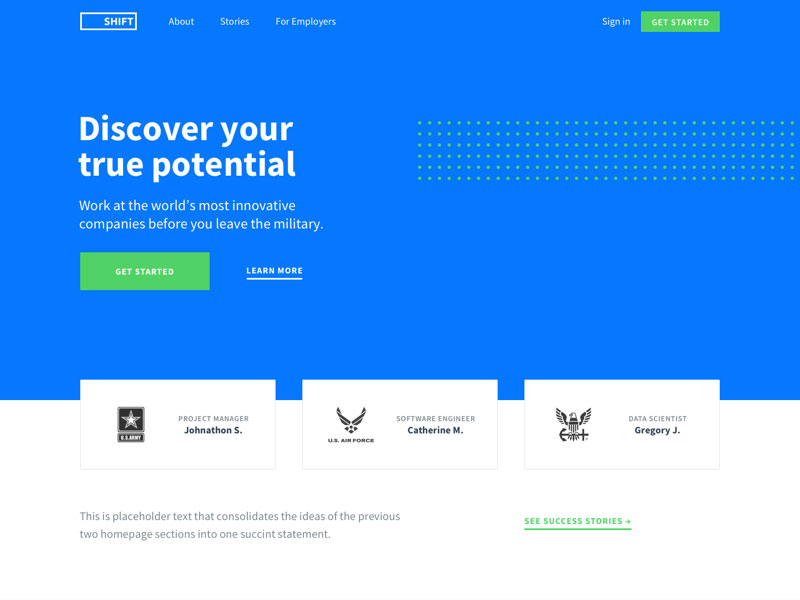Minimal design refresh of the Shift.org homepage