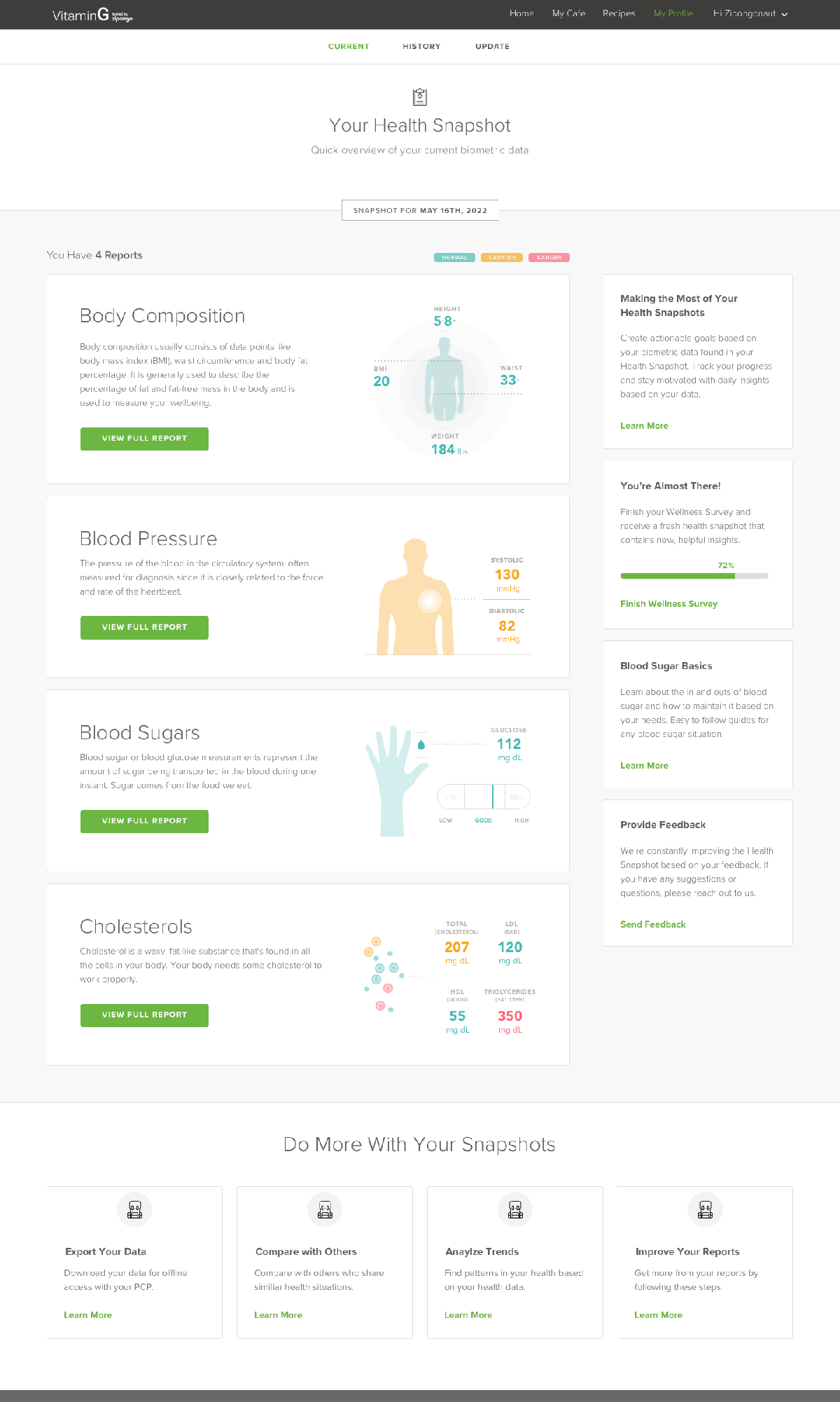Design of the Zipongo wellness platform
